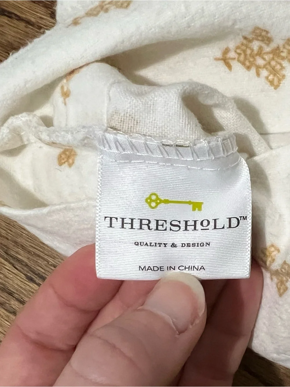 Threshold Floral Cream and Gold Queen Sheet Set